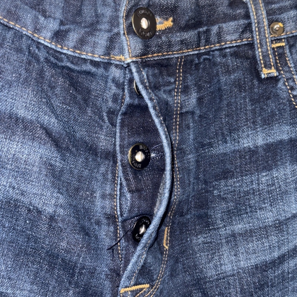 Hudson Blue Denim Jeans Men's Size 38 Button Fly Made In USA - Picture 9 of 14